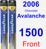 Front Wiper Blade Pack for 2006 Chevrolet Avalanche 1500 - Hybrid