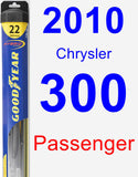 Passenger Wiper Blade for 2010 Chrysler 300 - Hybrid