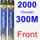 Front Wiper Blade Pack for 2000 Chrysler 300M - Hybrid