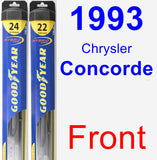 Front Wiper Blade Pack for 1993 Chrysler Concorde - Hybrid