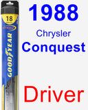 Driver Wiper Blade for 1988 Chrysler Conquest - Hybrid