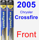 Front Wiper Blade Pack for 2005 Chrysler Crossfire - Hybrid