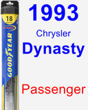 Passenger Wiper Blade for 1993 Chrysler Dynasty - Hybrid