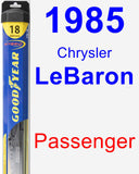 Passenger Wiper Blade for 1985 Chrysler LeBaron - Hybrid