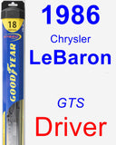 Driver Wiper Blade for 1986 Chrysler LeBaron - Hybrid