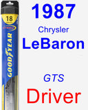 Driver Wiper Blade for 1987 Chrysler LeBaron - Hybrid