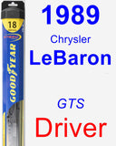 Driver Wiper Blade for 1989 Chrysler LeBaron - Hybrid