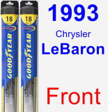 Front Wiper Blade Pack for 1993 Chrysler LeBaron - Hybrid