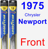 Front Wiper Blade Pack for 1975 Chrysler Newport - Hybrid