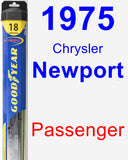 Passenger Wiper Blade for 1975 Chrysler Newport - Hybrid