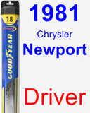 Driver Wiper Blade for 1981 Chrysler Newport - Hybrid