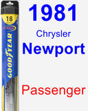 Passenger Wiper Blade for 1981 Chrysler Newport - Hybrid