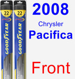 Front Wiper Blade Pack for 2008 Chrysler Pacifica - Hybrid