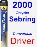 Driver Wiper Blade for 2000 Chrysler Sebring - Hybrid