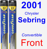 Front Wiper Blade Pack for 2001 Chrysler Sebring - Hybrid