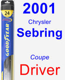 Driver Wiper Blade for 2001 Chrysler Sebring - Hybrid