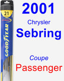 Passenger Wiper Blade for 2001 Chrysler Sebring - Hybrid