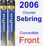 Front Wiper Blade Pack for 2006 Chrysler Sebring - Hybrid