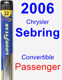 Passenger Wiper Blade for 2006 Chrysler Sebring - Hybrid