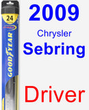 Driver Wiper Blade for 2009 Chrysler Sebring - Hybrid