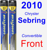 Front Wiper Blade Pack for 2010 Chrysler Sebring - Hybrid