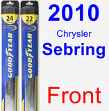 Front Wiper Blade Pack for 2010 Chrysler Sebring - Hybrid