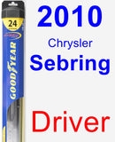 Driver Wiper Blade for 2010 Chrysler Sebring - Hybrid