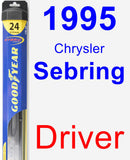 Driver Wiper Blade for 1995 Chrysler Sebring - Hybrid