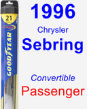 Passenger Wiper Blade for 1996 Chrysler Sebring - Hybrid