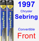 Front Wiper Blade Pack for 1997 Chrysler Sebring - Hybrid