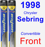 Front Wiper Blade Pack for 1998 Chrysler Sebring - Hybrid