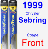 Front Wiper Blade Pack for 1999 Chrysler Sebring - Hybrid