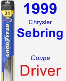 Driver Wiper Blade for 1999 Chrysler Sebring - Hybrid