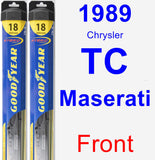 Front Wiper Blade Pack for 1989 Chrysler TC Maserati - Hybrid