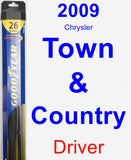 Driver Wiper Blade for 2009 Chrysler Town & Country - Hybrid