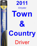Driver Wiper Blade for 2011 Chrysler Town & Country - Hybrid