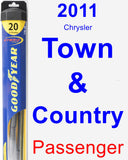 Passenger Wiper Blade for 2011 Chrysler Town & Country - Hybrid