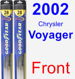 Front Wiper Blade Pack for 2002 Chrysler Voyager - Hybrid