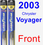 Front Wiper Blade Pack for 2003 Chrysler Voyager - Hybrid
