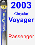 Passenger Wiper Blade for 2003 Chrysler Voyager - Hybrid