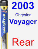 Rear Wiper Blade for 2003 Chrysler Voyager - Hybrid