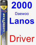 Driver Wiper Blade for 2000 Daewoo Lanos - Hybrid