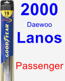 Passenger Wiper Blade for 2000 Daewoo Lanos - Hybrid