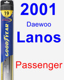 Passenger Wiper Blade for 2001 Daewoo Lanos - Hybrid