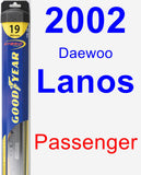 Passenger Wiper Blade for 2002 Daewoo Lanos - Hybrid