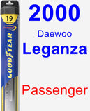 Passenger Wiper Blade for 2000 Daewoo Leganza - Hybrid