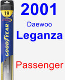 Passenger Wiper Blade for 2001 Daewoo Leganza - Hybrid