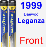 Front Wiper Blade Pack for 1999 Daewoo Leganza - Hybrid