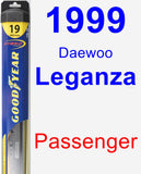 Passenger Wiper Blade for 1999 Daewoo Leganza - Hybrid