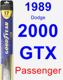 Passenger Wiper Blade for 1989 Dodge 2000 GTX - Hybrid